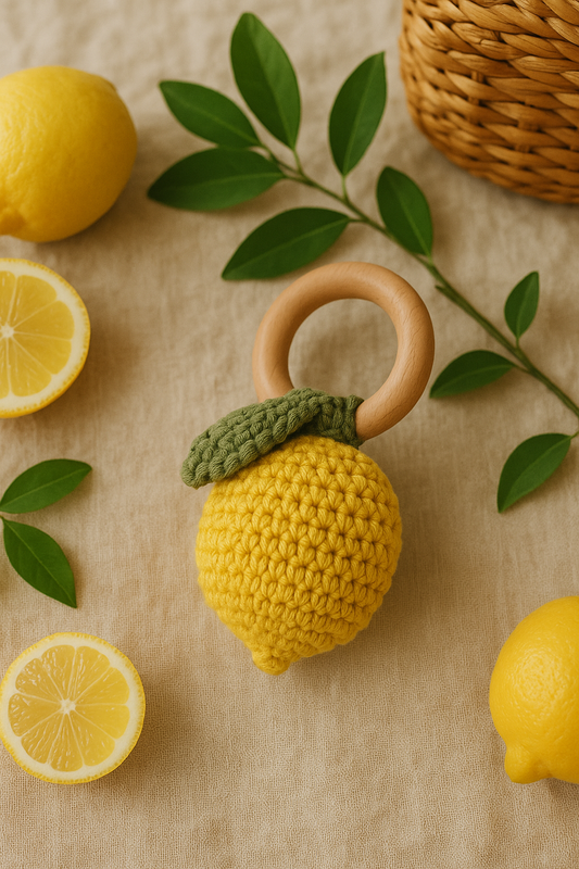 Lemon Crochet Teething Ring